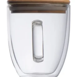 Kubek szklany z pokrywką GERTHE 350 ml / Przeźroczysty 153766