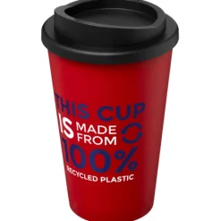 Kubek termiczny americano® o pojemności 350 ml z materiałów pochodzących z recyklingu / Czerwony 21069121