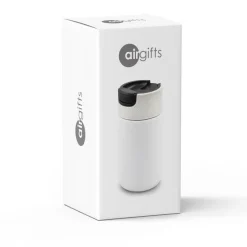 Kubek termiczny 400 ml Air Gifts z ceramiką | Nabila / Biały VA050-02