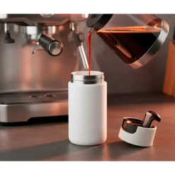 Kubek termiczny 400 ml Air Gifts z ceramiką | Nabila / Biały VA050-02