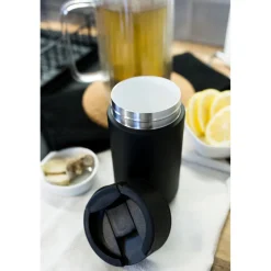 Kubek termiczny 400 ml Air Gifts z ceramiką | Nabila / Biały VA050-02