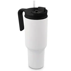 Kubek termiczny 1100 ml Air Gifts z ergonomicznym uchwytem | Ony / Biały VA094-02