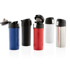 Kubek termiczny 300 ml, stal nierdzewna z recyklingu / Czarny P435.061