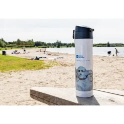 Kubek termiczny 450 ml, stal nierdzewna z recyklingu / Biały P435.503