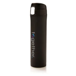 Kubek termiczny 450 ml, stal nierdzewna z recyklingu / Czarny P435.501