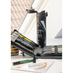 Kubek termiczny 450 ml, stal nierdzewna z recyklingu / Czarny P435.501
