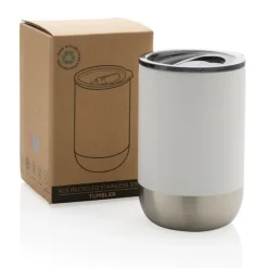 Kubek termiczny 360 ml, stal nierdzewna z recyklingu / Biały P433.063