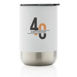 Kubek termiczny 360 ml, stal nierdzewna z recyklingu / Biały P433.063