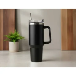 Kubek termiczny 1200 ml z ergonomicznym uchwytem | Stasimus / Czarny VA060-03