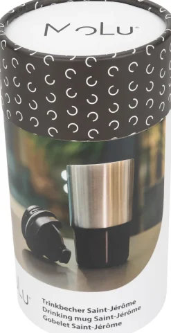 Kubek termiczny stalowy z recyklingu SAINT - JEROME MoLu 500 ml / Czarny 483103