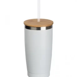 Kubek termiczny ze słomką 500 ml RODRIGO / Biały 8396706