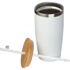 Kubek termiczny ze słomką 500 ml RODRIGO / Biały 8396706