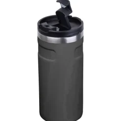 Kubek termiczny ze stali z recyklingu 450 ml SILVIO / Czarny 8536503