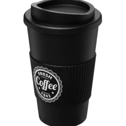 Kubek termiczny z serii Americano® o pojemności 350 ml z uchwytem / Czarny 21000200