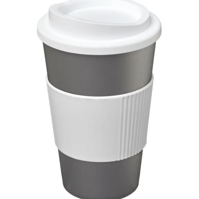 Kubek termiczny z serii Americano® o pojemności 350 ml z uchwytem / Srebrny 21000225