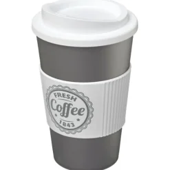 Kubek termiczny z serii Americano® o pojemności 350 ml z uchwytem / Srebrny 21000225