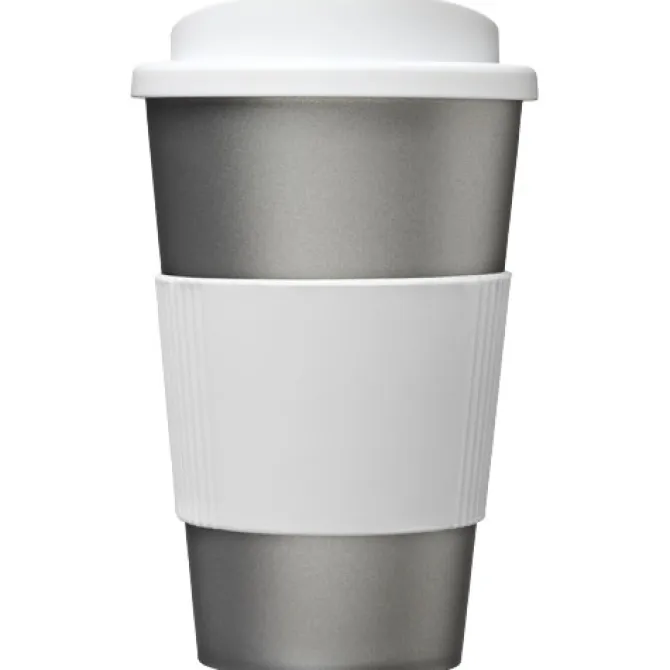 Kubek termiczny z serii Americano® o pojemności 350 ml z uchwytem / Srebrny 21000225