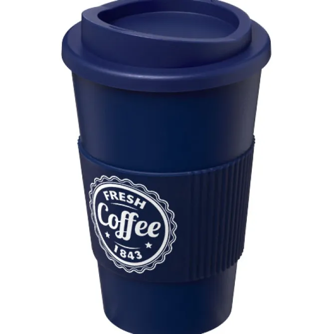 Kubek termiczny z serii Americano® o pojemności 350 ml z uchwytem / Pomarańczowy 21000222