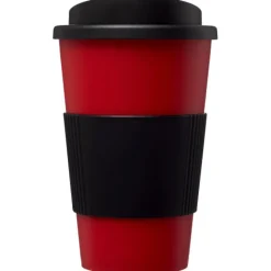 Kubek termiczny z serii Americano® o pojemności 350 ml z uchwytem / Czerwony 21000216