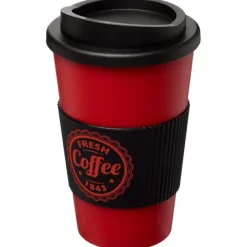 Kubek termiczny z serii Americano® o pojemności 350 ml z uchwytem / Czerwony 21000216