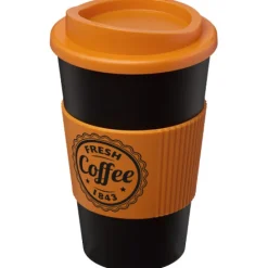 Kubek termiczny z serii Americano® o pojemności 350 ml z uchwytem / Czarny 21000205
