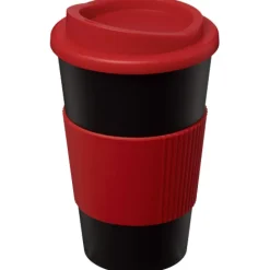 Kubek termiczny z serii Americano® o pojemności 350 ml z uchwytem / Czarny 21000203