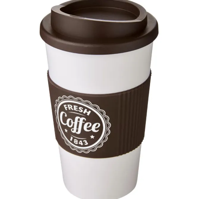Kubek termiczny z serii Americano® o pojemności 350 ml z uchwytem / Biały 21000231