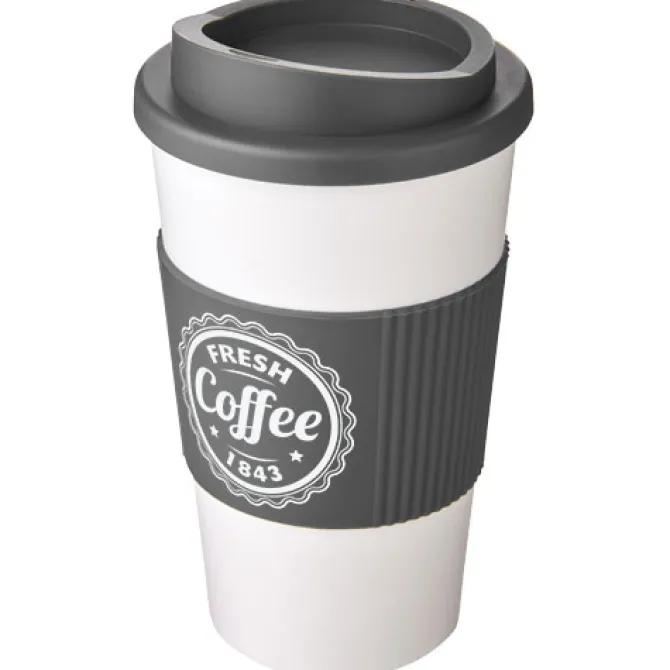 Kubek termiczny z serii Americano® o pojemności 350 ml z uchwytem / Biały 21000232