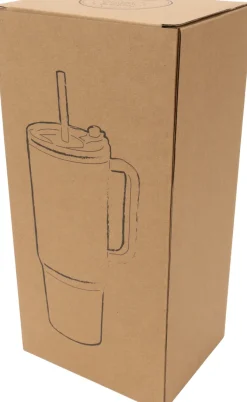 Kubek ze słomką XXL 1200 ml TEODORA / Biały 8468606