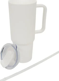 Kubek ze słomką XXL 1200 ml TEODORA / Biały 8468606