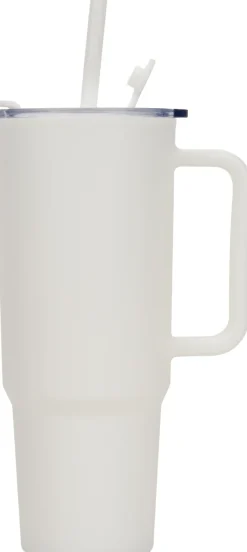 Kubek ze słomką XXL 1200 ml TEODORA / Biały 8468606
