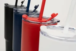 Kubek ze słomką XXL 1200 ml TEODORA / Czarny 8468603