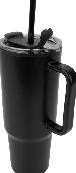 Kubek ze słomką XXL 1200 ml TEODORA / Czarny 8468603