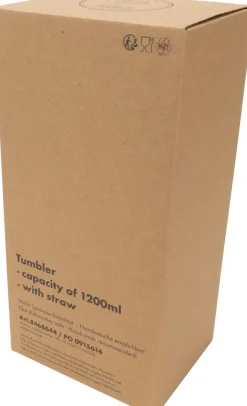 Kubek ze słomką XXL 1200 ml TEODORA / Czarny 8468603