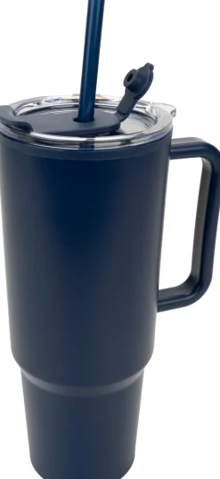 Kubek ze słomką XXL 1200 ml TEODORA / Granatowy 8468644