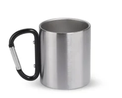 Kubek z karabińczykiem CAMPIC 200 ml / Czarny 16400-02