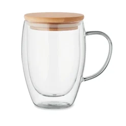 Kubek z podwójną ścianką 300ml / Przezroczysty MO2199-22