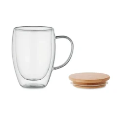 Kubek z podwójną ścianką 300ml / Przezroczysty MO2199-22