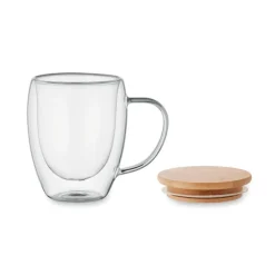 Kubek z podwójną ścianką 300ml / Przezroczysty MO2198-22