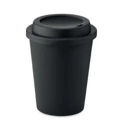 Kubek z podwójną ścianką z PP / Czarny MO6582-03