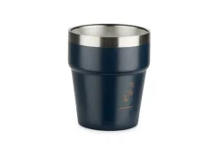 Kubek z recyklingowanej stali nierdzewnej MAKEL 300 ml / Granatowy 16404-06