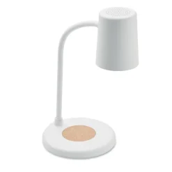 Lampa z ładowarką i głośnikiem / Bialy MO2124-06
