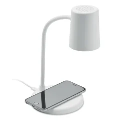Lampa z ładowarką i głośnikiem / Bialy MO2124-06