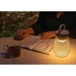 Lampka na biurko Aurora, plastik z recyklingu / Szary P513.7502