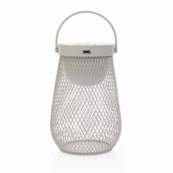 Lampka na biurko Aurora, plastik z recyklingu / Szary P513.7502