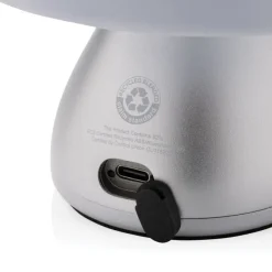 Lampka na biurko Luming, plastik z recyklingu / Szary P513.742