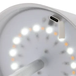 Lampka na biurko Pure Glowe, plastik z recyklingu / Biały P513.283