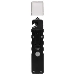 Latarka bezpieczeństwa 4 LED COB, przecinak do pasów, młotek bezpieczeństwa / Czarny V9732-03