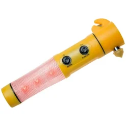 Latarka bezpieczeństwa 1 LED, przecinak do pasów, młotek bezpieczeństwa | Auden / żółty V7735-08