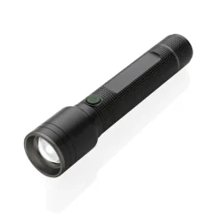 Latarka Gear X, ładowana przez USB, aluminium z recyklingu / Czarny P513.921
